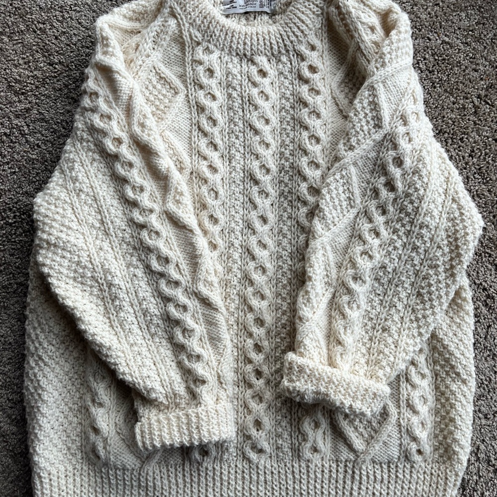Athena Cream Cable Knit Sweater from Ireland